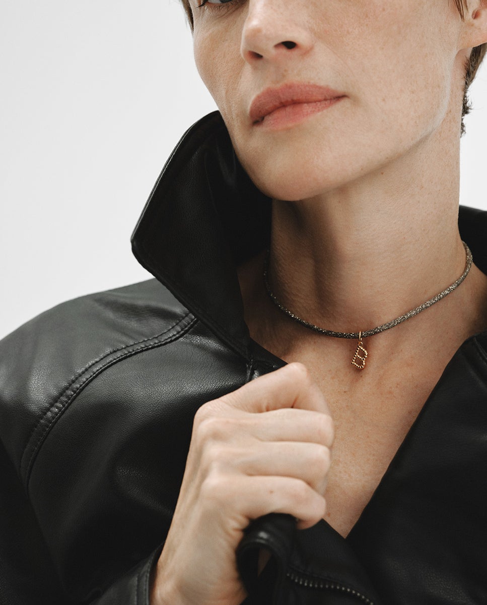 Charm de 925 bañada en oro amarillo de 18k con letra b y motivos de esferas - Aristocrazy - Plata Plata-4