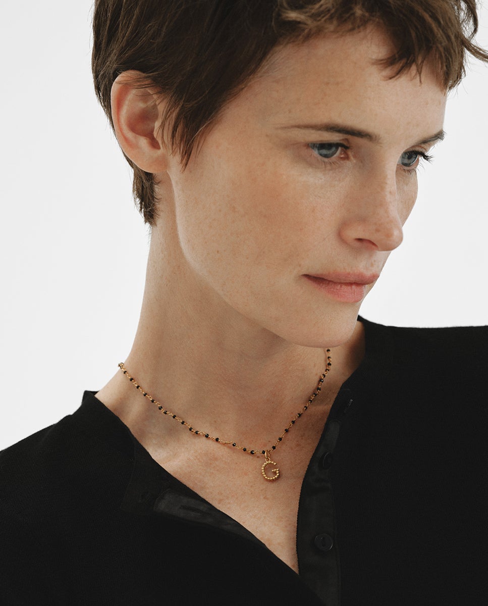 Charm de plata 925 bañada en amarillo de 18k con letra g y motivos de esferas - Aristocrazy - Oro Oro-2