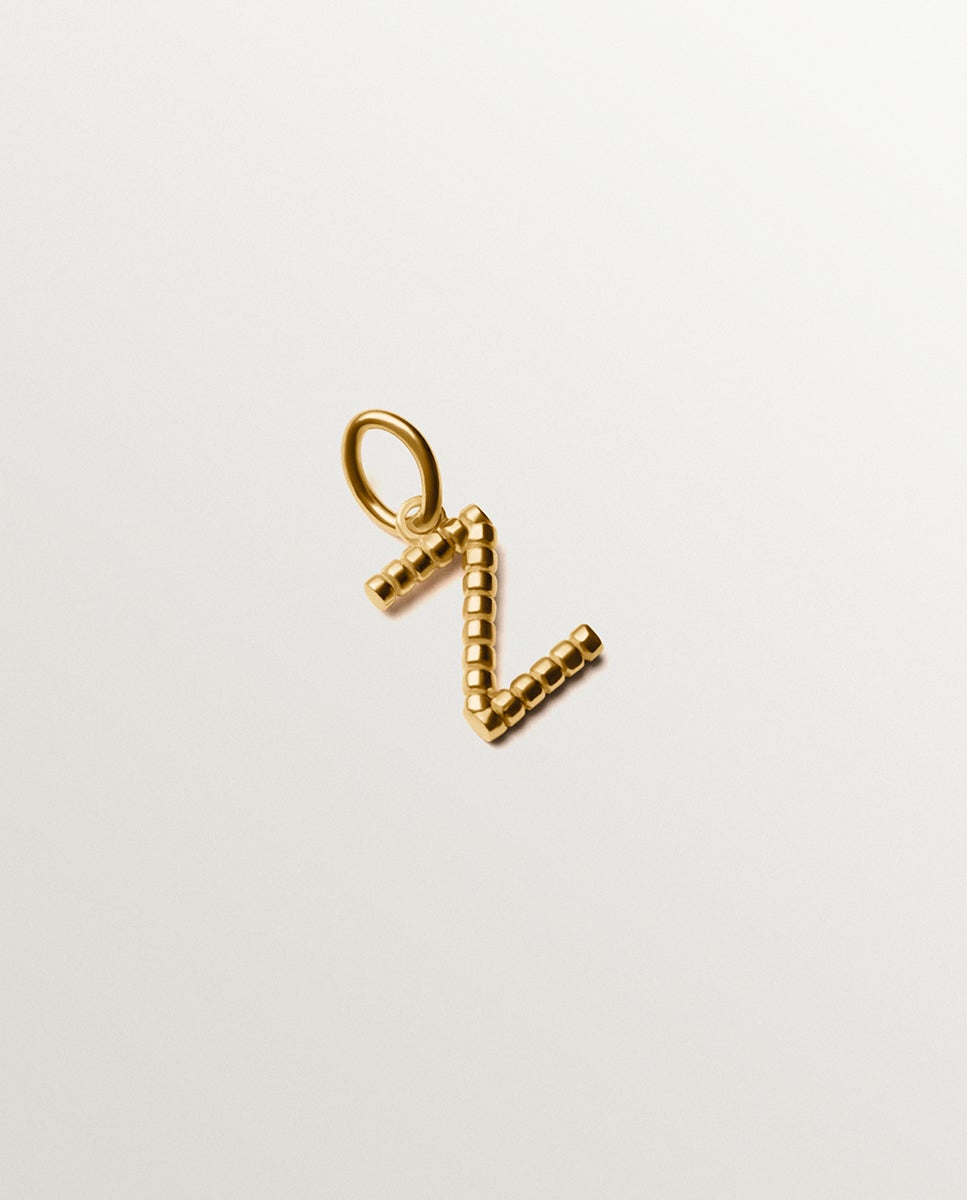Charm de plata 925 bañada en amarillo de 18k con letra z y motivos de esferas - Aristocrazy - Oro Oro-1