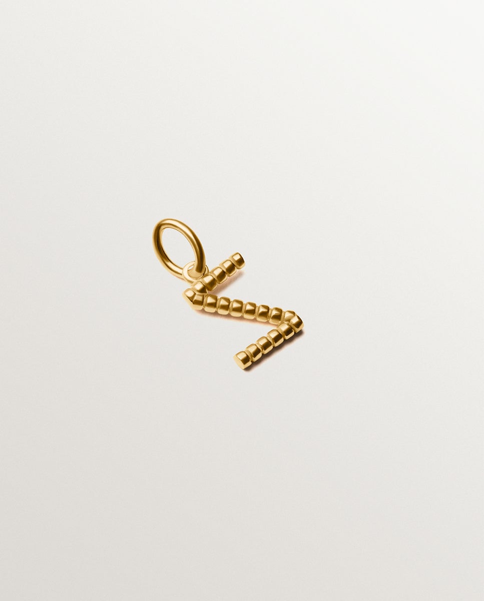 Charm de plata 925 bañada en amarillo de 18k con letra z y motivos de esferas - Aristocrazy - Oro Oro-3