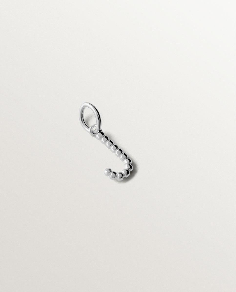 Charm de 925 con letra j y motivos de esferas - Aristocrazy - Plata Plata-1