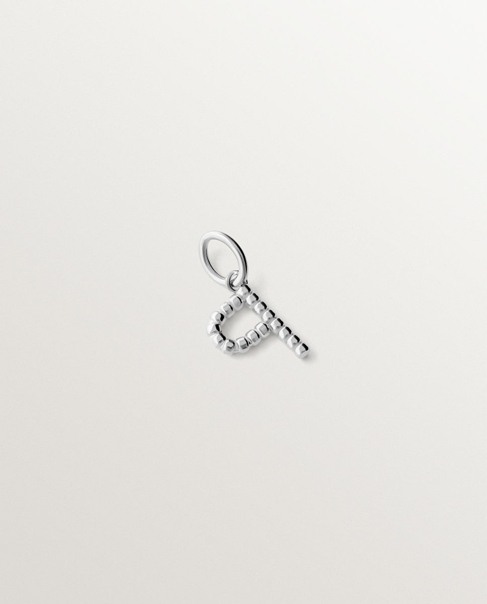 Charm de 925 con letra p y motivos de esferas - Aristocrazy - Plata Plata-3