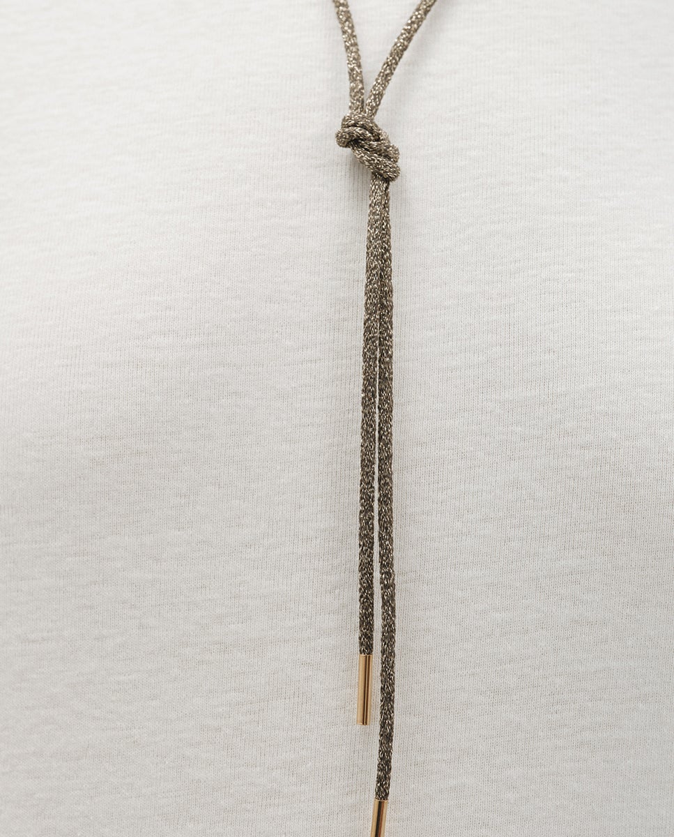 Cordel taupe con acabados en plata 925 - Aristocrazy - Oro Oro-2