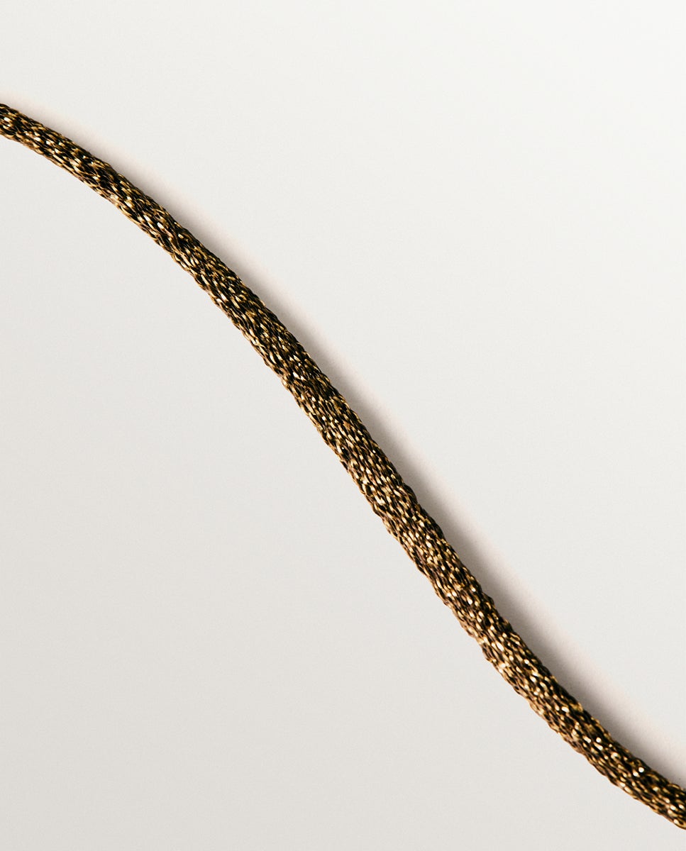 Cordel taupe con acabados en plata 925 - Aristocrazy - Oro Oro-3