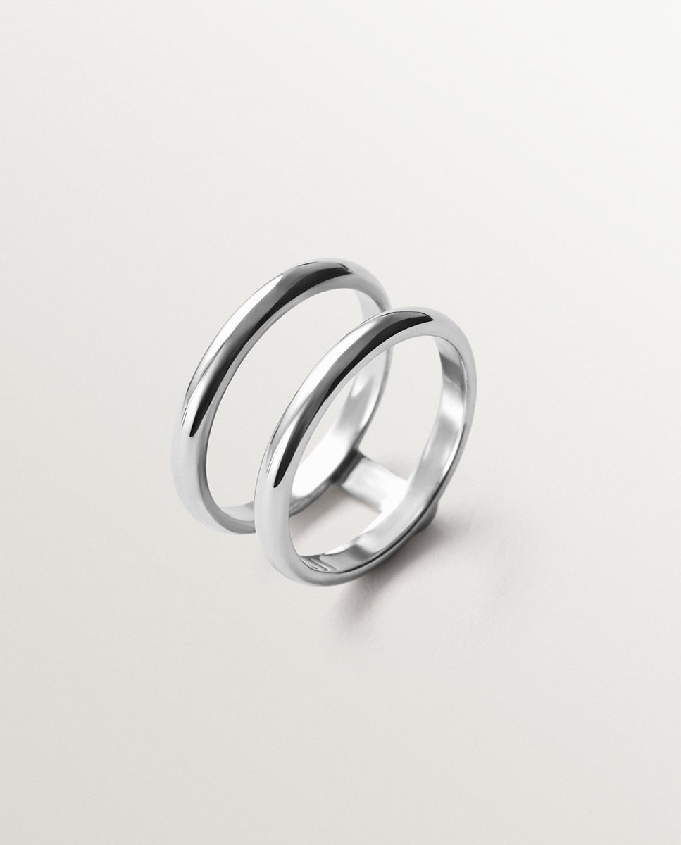 Anillo doble de plata 925 - Aristocrazy - Plateado Plateado-1