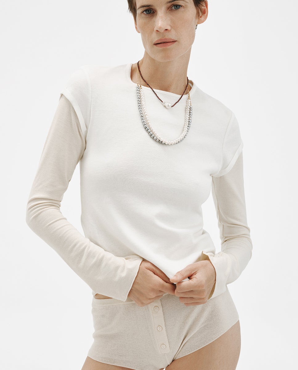 Collar de plata 925 bañada en oro amarillo de 18k con perlas - Aristocrazy - Oro Oro-3