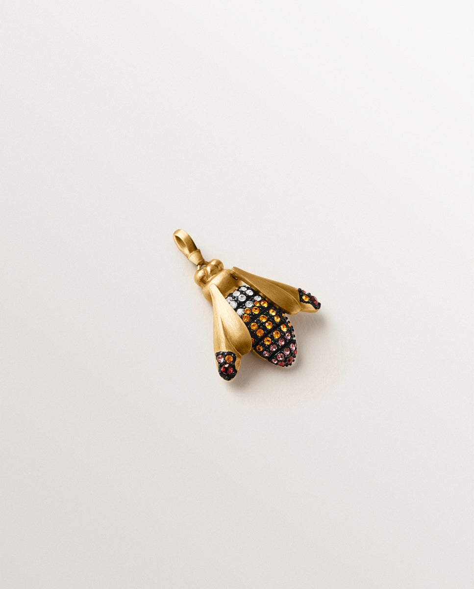 Charm con cristales y forma de libélula - Aristocrazy - Naranja Naranja-1