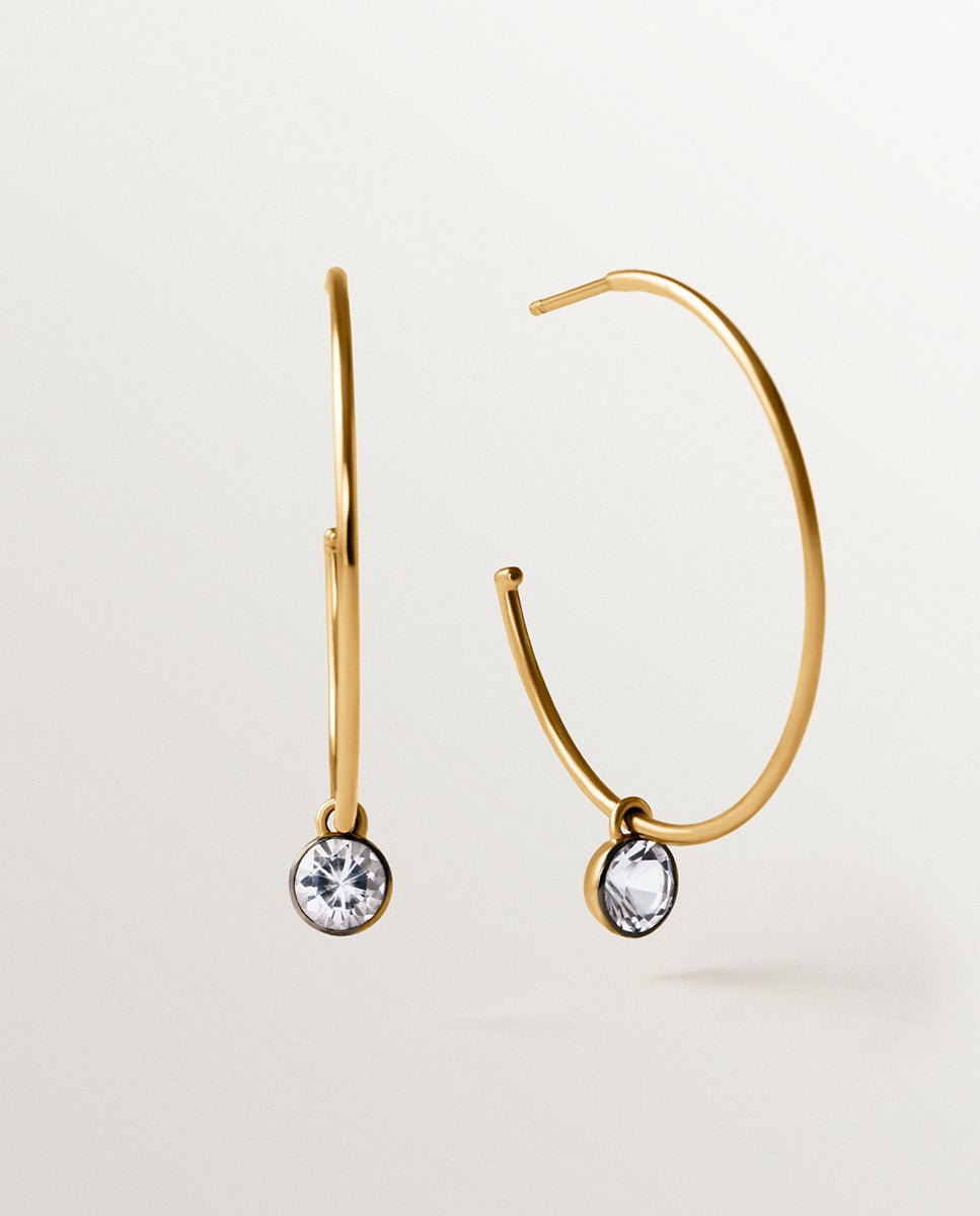 Pulsera bicolor de plata 925 bañada en oro amarillo de 18k con topacios blancos - Aristocrazy - Negro Negro-3