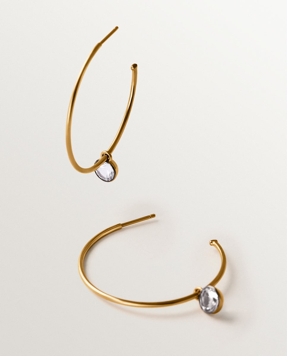 Pulsera bicolor de plata 925 bañada en oro amarillo de 18k con topacios blancos - Aristocrazy - Negro Negro-5