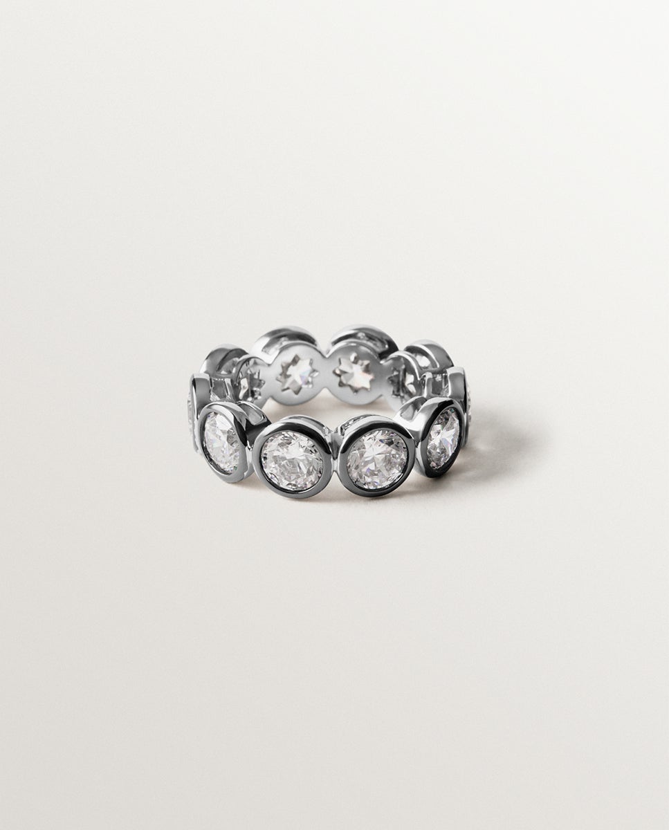 Imagen 2 de Anillo bicolor con cristales - Aristocrazy - Plata Plata