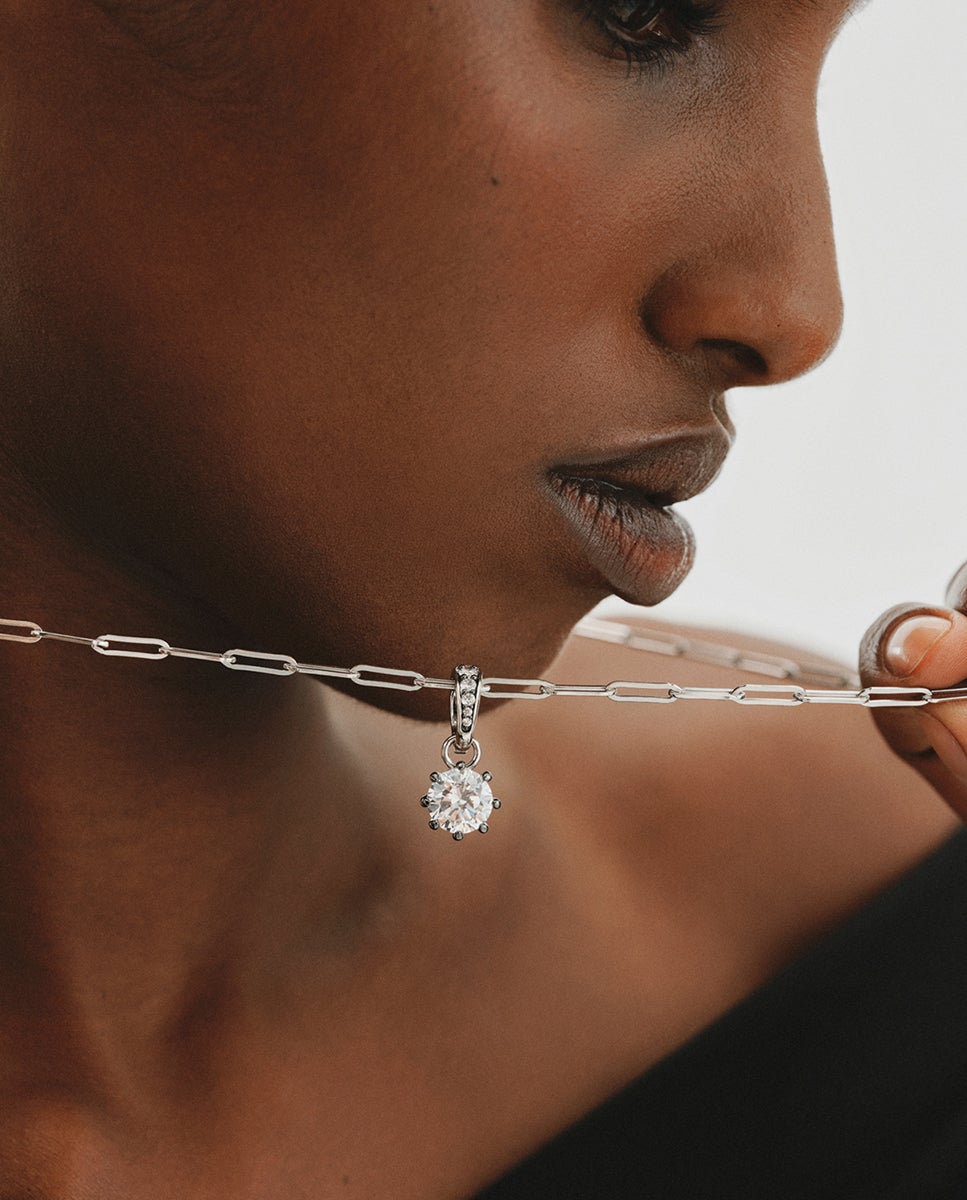 Imagen 2 de Charm bicolor con cristal pequeño - Aristocrazy - Plata Plata