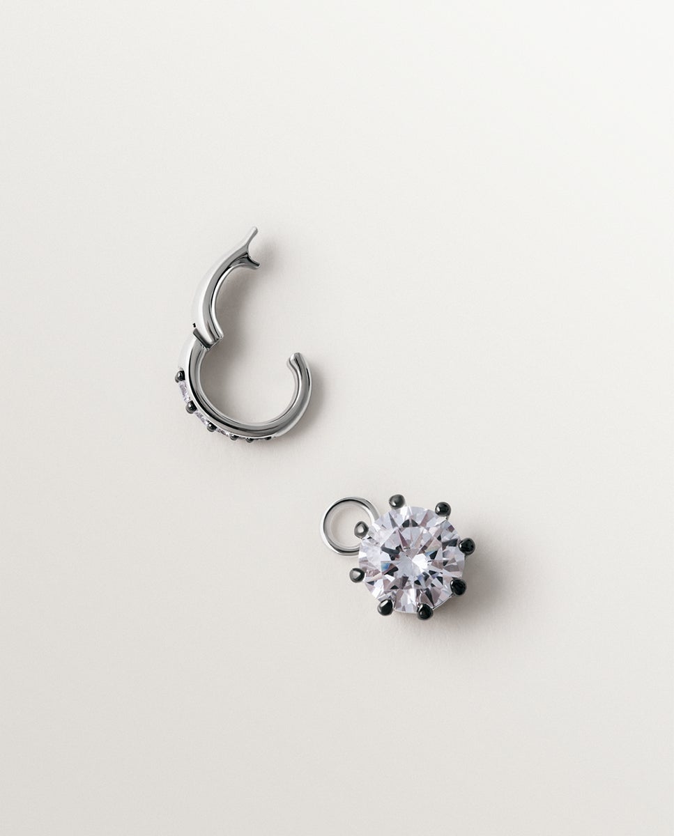 Imagen 3 de Charm bicolor con cristal pequeño - Aristocrazy - Plata Plata