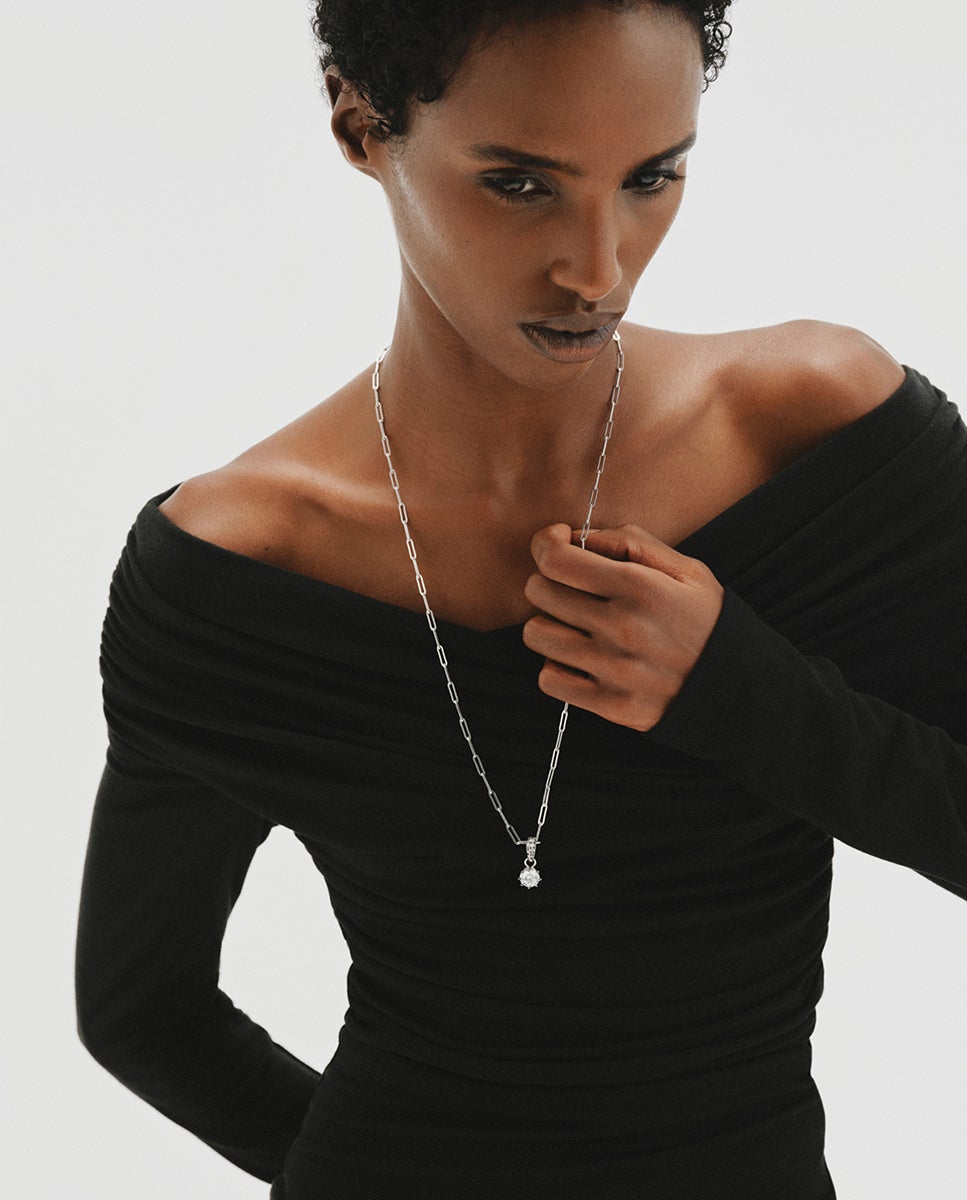 Imagen 4 de Charm bicolor con cristal pequeño - Aristocrazy - Plata Plata