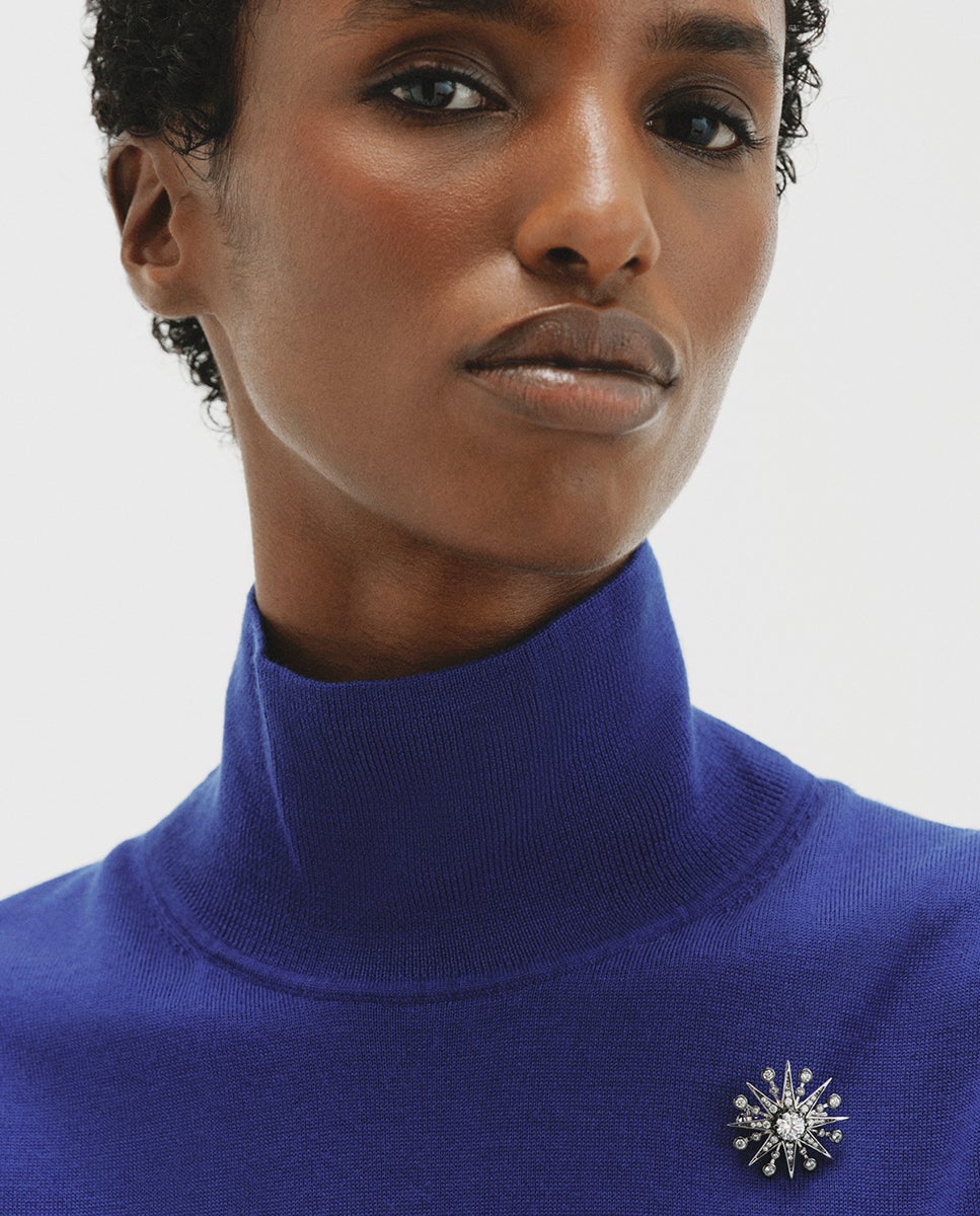 Imagen 2 de Broche bicolor con cristales en forma de estrella - Aristocrazy - Plata Plata