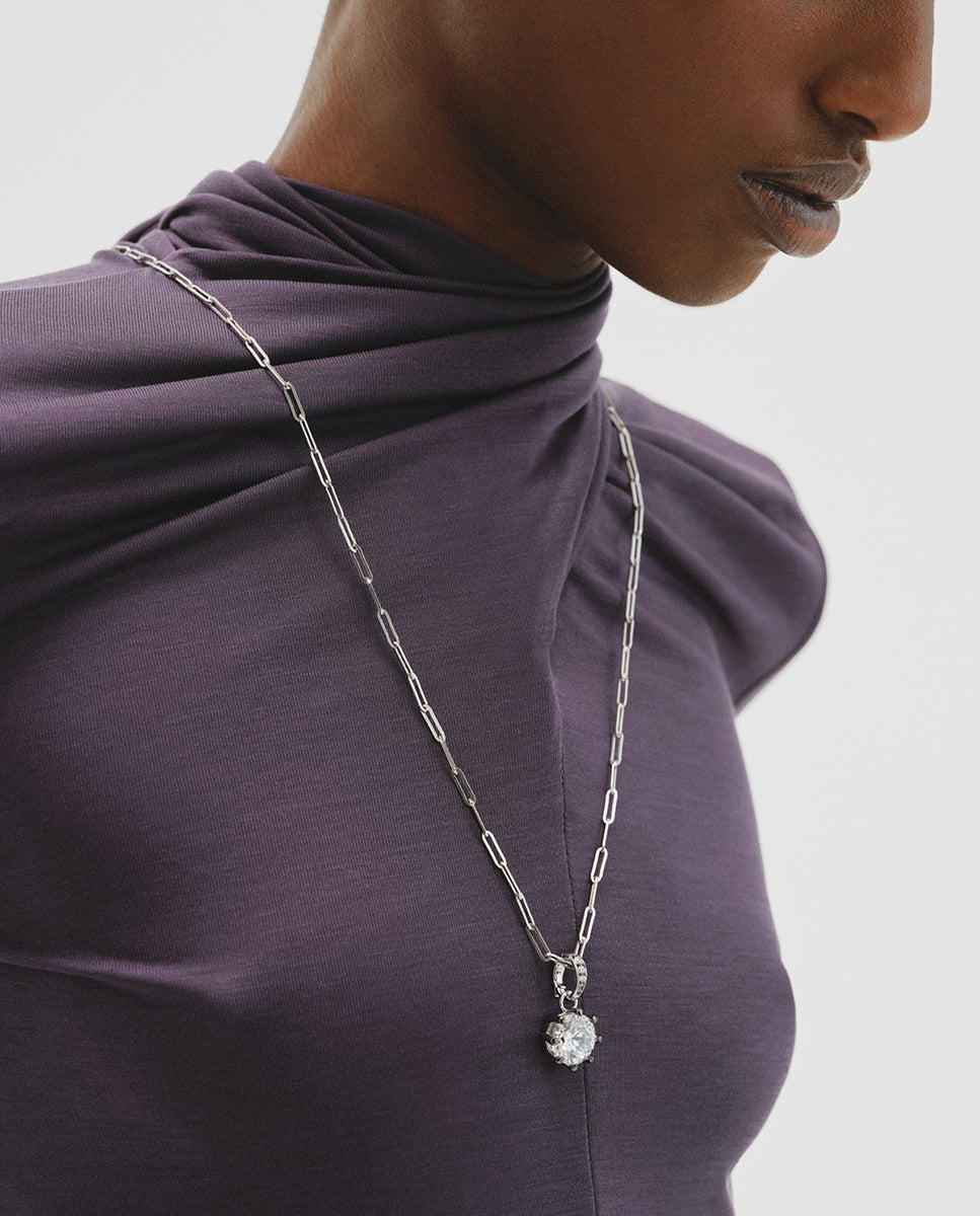 Imagen 2 de Charm bicolor con cristal grande - Aristocrazy - Plata Plata