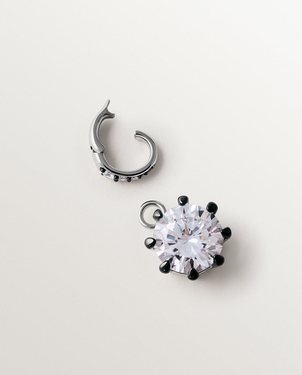 Imagen 3 de Charm bicolor con cristal grande - Aristocrazy - Plata Plata