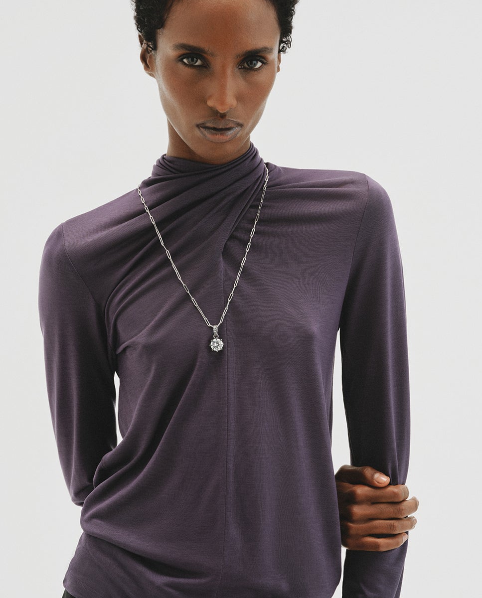 Imagen 4 de Charm bicolor con cristal grande - Aristocrazy - Plata Plata