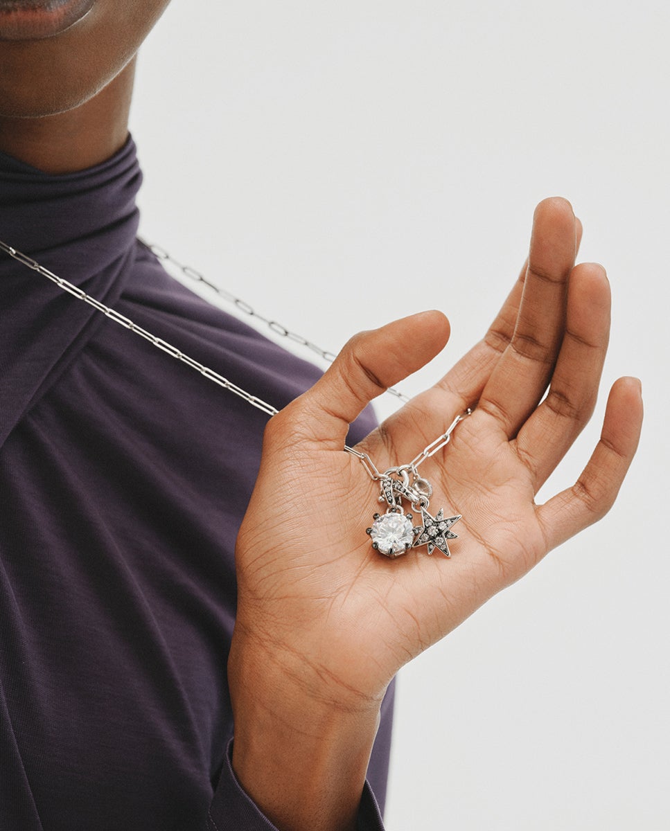 Imagen 6 de Charm bicolor con cristal grande - Aristocrazy - Plata Plata
