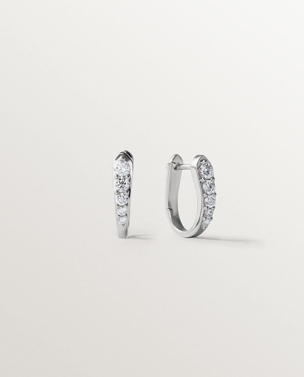 Pendientes de aro de 925 con diamantes lab grown - Aristocrazy - Plata Plata-1