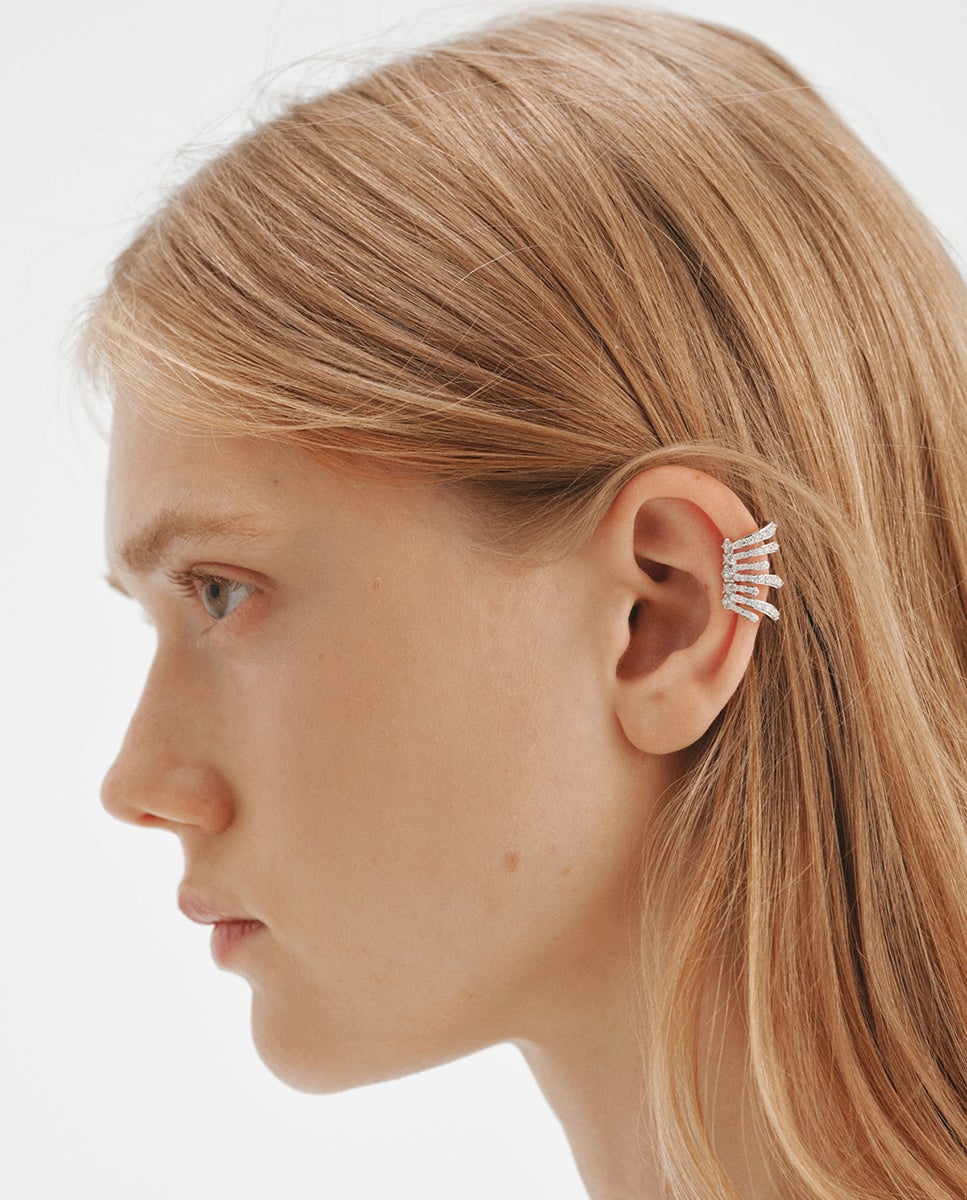 Pendientes de 925 con diamantes lab grown - Aristocrazy - Plata Plata-2