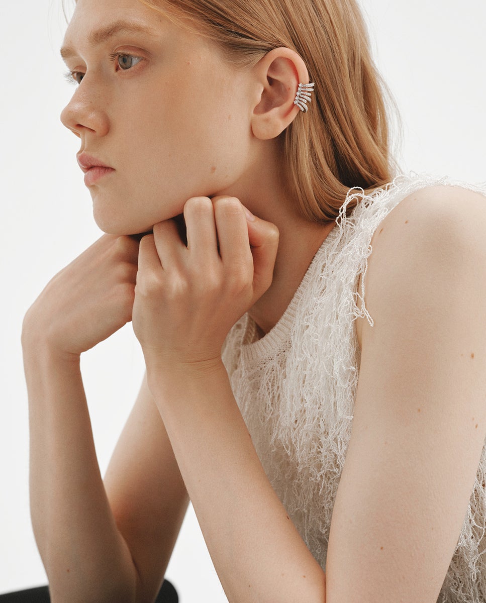 Pendientes de 925 con diamantes lab grown - Aristocrazy - Plata Plata-4