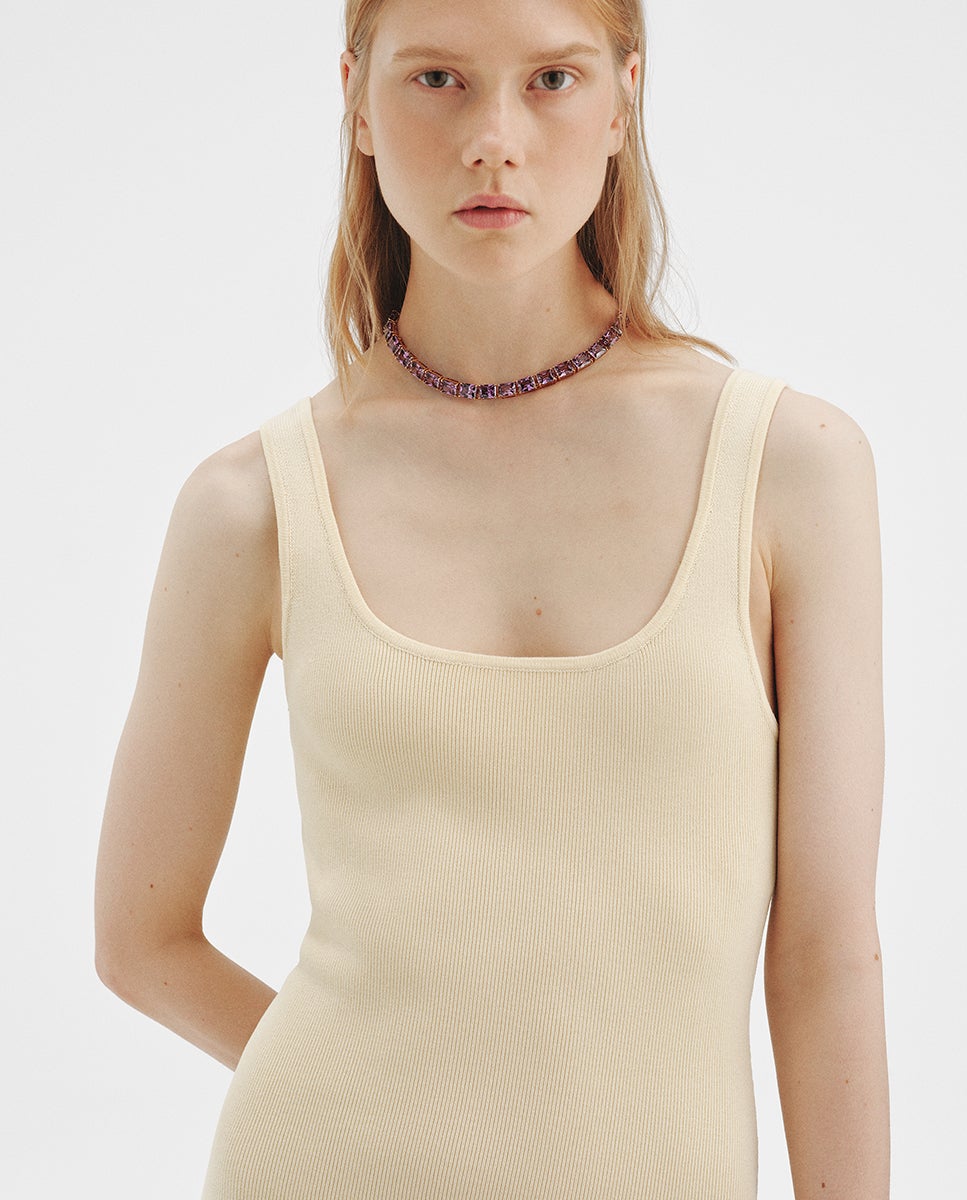 Imagen 4 de Collar bañado en oro amarillo con cristales morados - Aristocrazy - Morado Morado