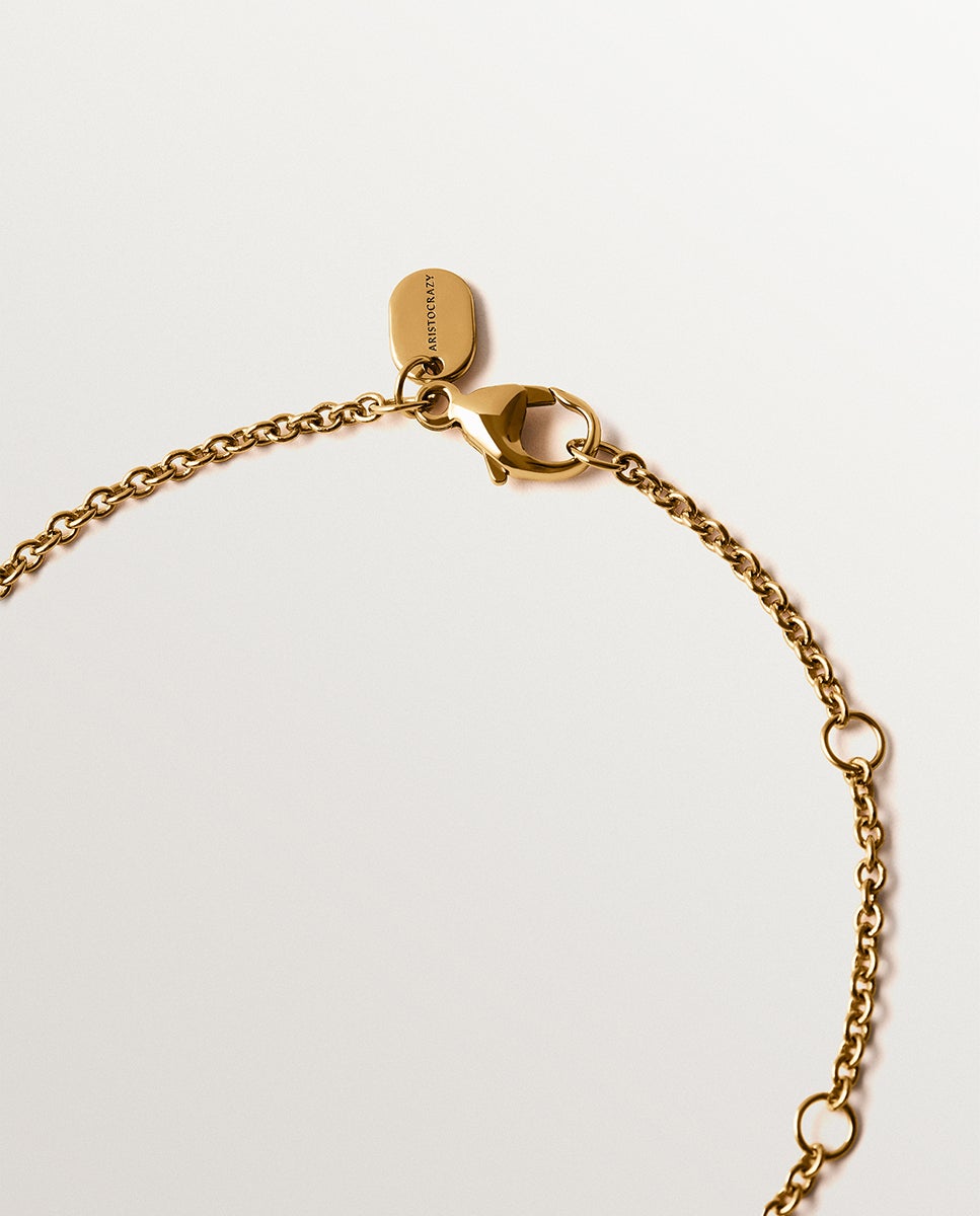 Imagen 5 de Collar bañado en oro amarillo con cristales morados - Aristocrazy - Morado Morado