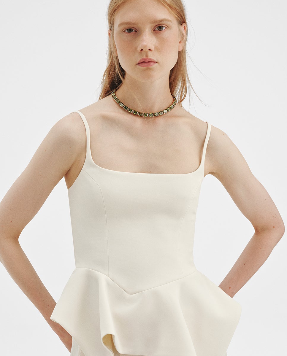 Imagen 4 de Collar bañado en oro amarillo con cristales verdes - Aristocrazy - Dorado Dorado