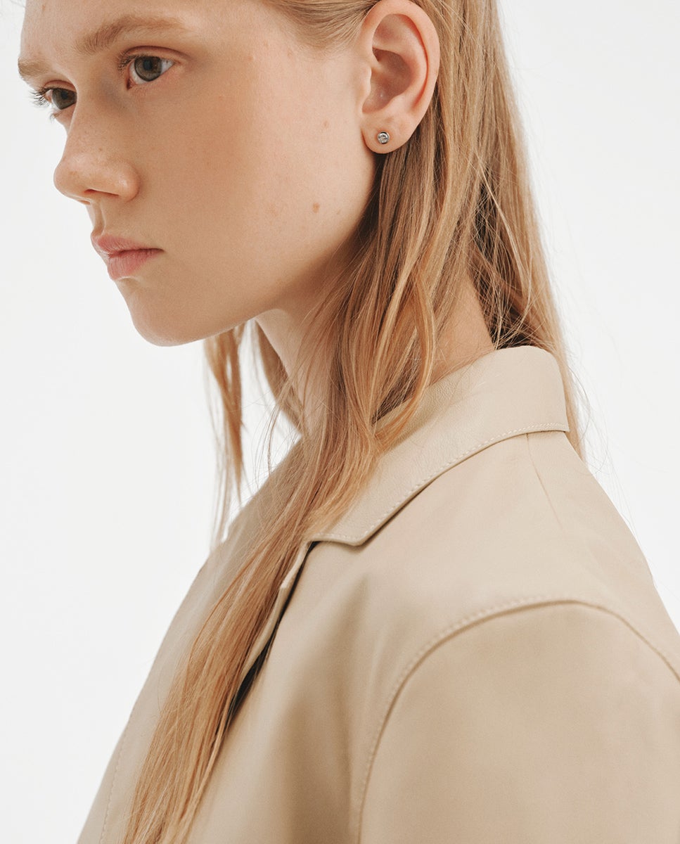 Pendientes bicolor de plata 925 bañada en oro amarillo de 18k con topacios blancos - Aristocrazy - Negro Negro-4