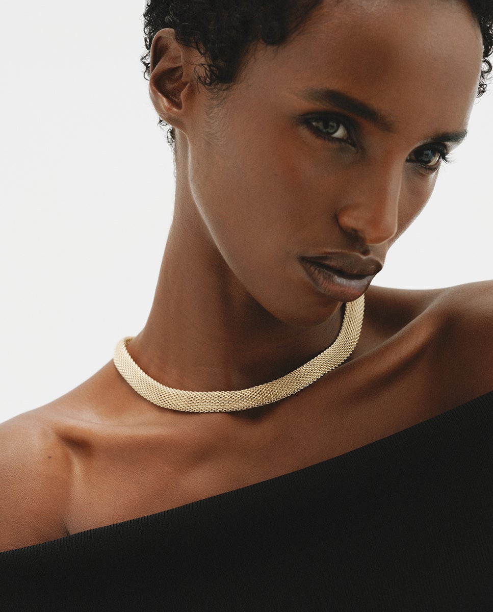 Collar de malla bañado en oro amarillo - Aristocrazy - Dorado Dorado-2