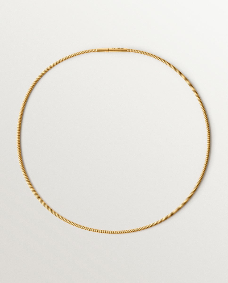 Cadena de acero inoxidable de 42cm bañada en oro amarillo de 18k - Aristocrazy - Dorado Dorado-1