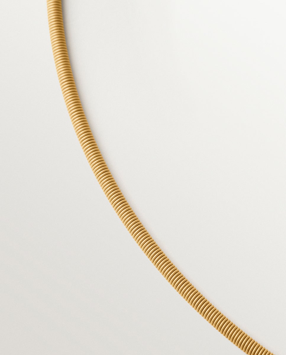 Cadena de acero inoxidable de 42cm bañada en oro amarillo de 18k - Aristocrazy - Dorado Dorado-3