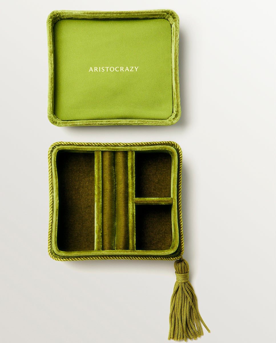 Imagen 3 de Joyero cuadrado en terciopelo - Aristocrazy - Verde Verde