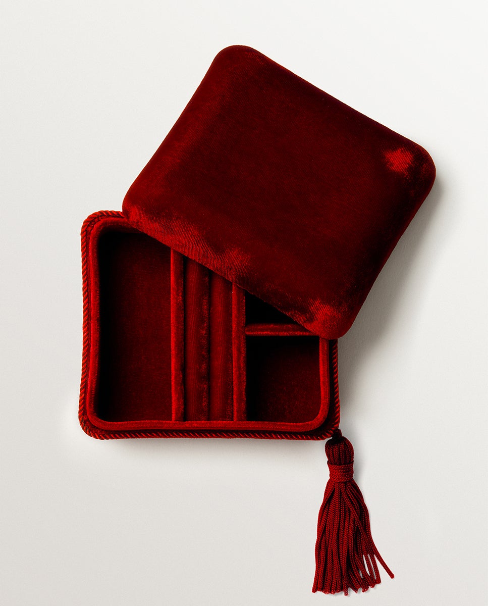 Imagen 2 de Joyero cuadrado en terciopelo - Aristocrazy - Rojo Rojo