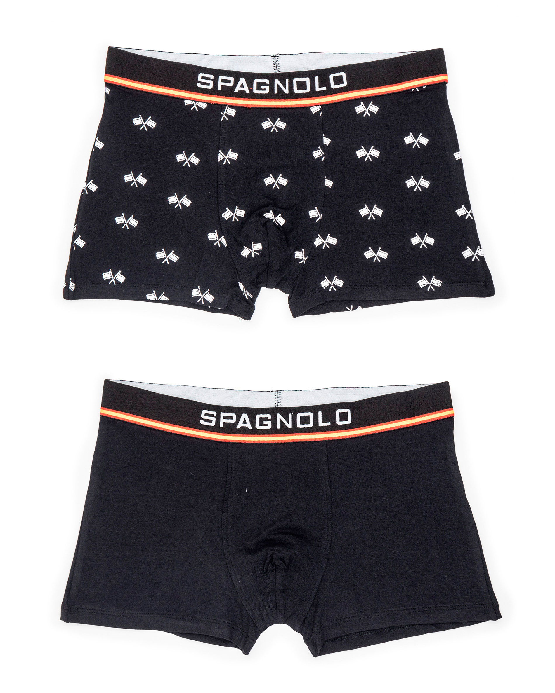 Imagen 0 de Pack dos boxers de hombre punto color negro Negro / Blanco