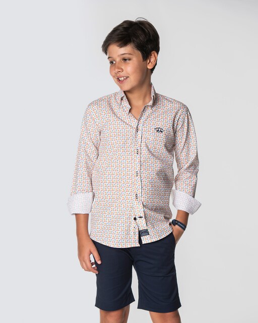 Imagen 0 de Camisa popelín de niño fantasía multicolor