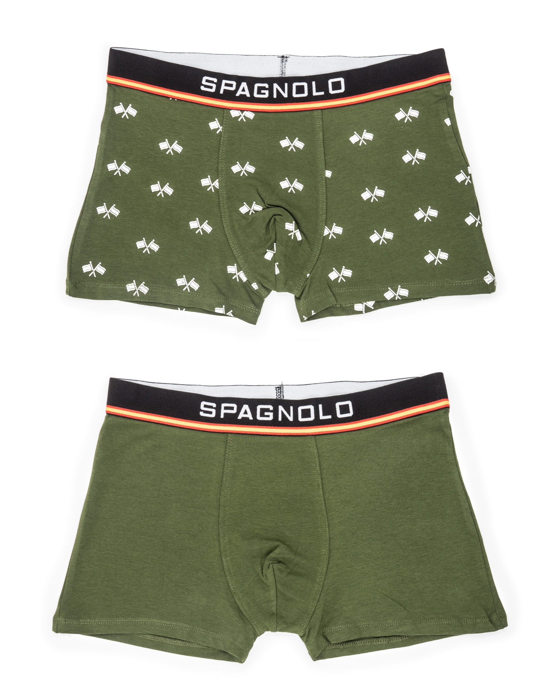 Imagen 0 de Pack dos boxers de hombre punto color verde oscuro Verde