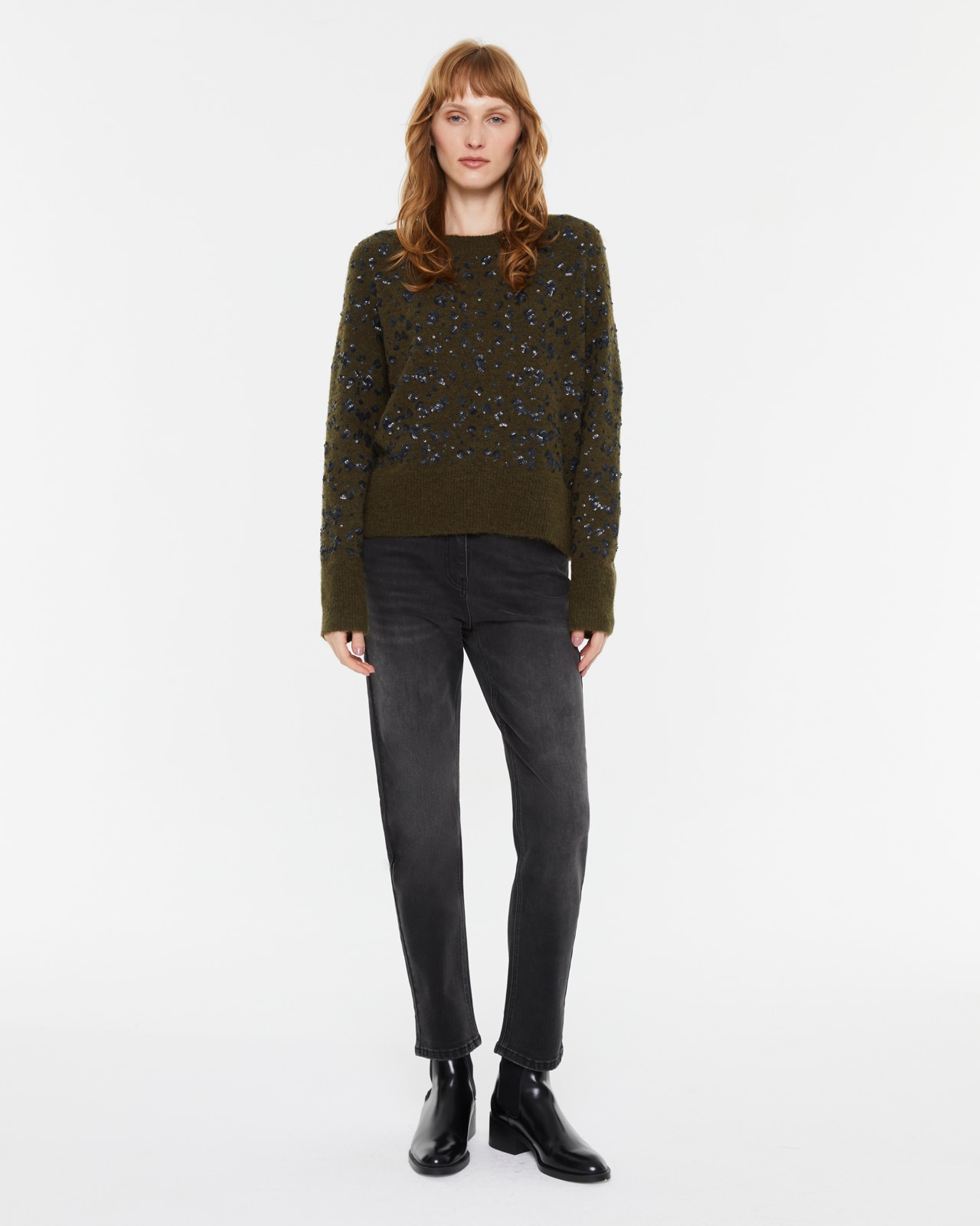 Imagen 0 de Vaquero recto mujer tiro alto y cierre cremallera