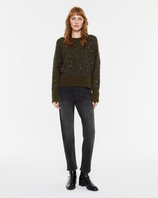 Imagen 0 de Vaquero recto mujer tiro alto y cierre cremallera