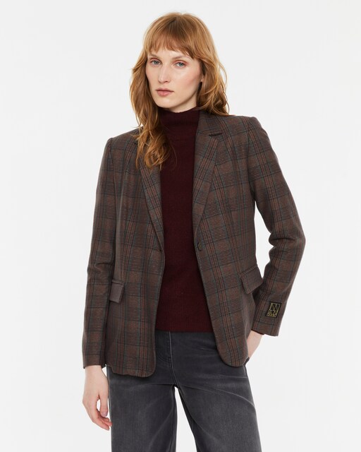 Imagen 0 de Blazer de mujer estampado cuadros