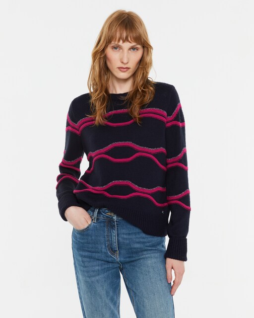 Imagen 0 de Jersey de mujer cuello redondo cenefas