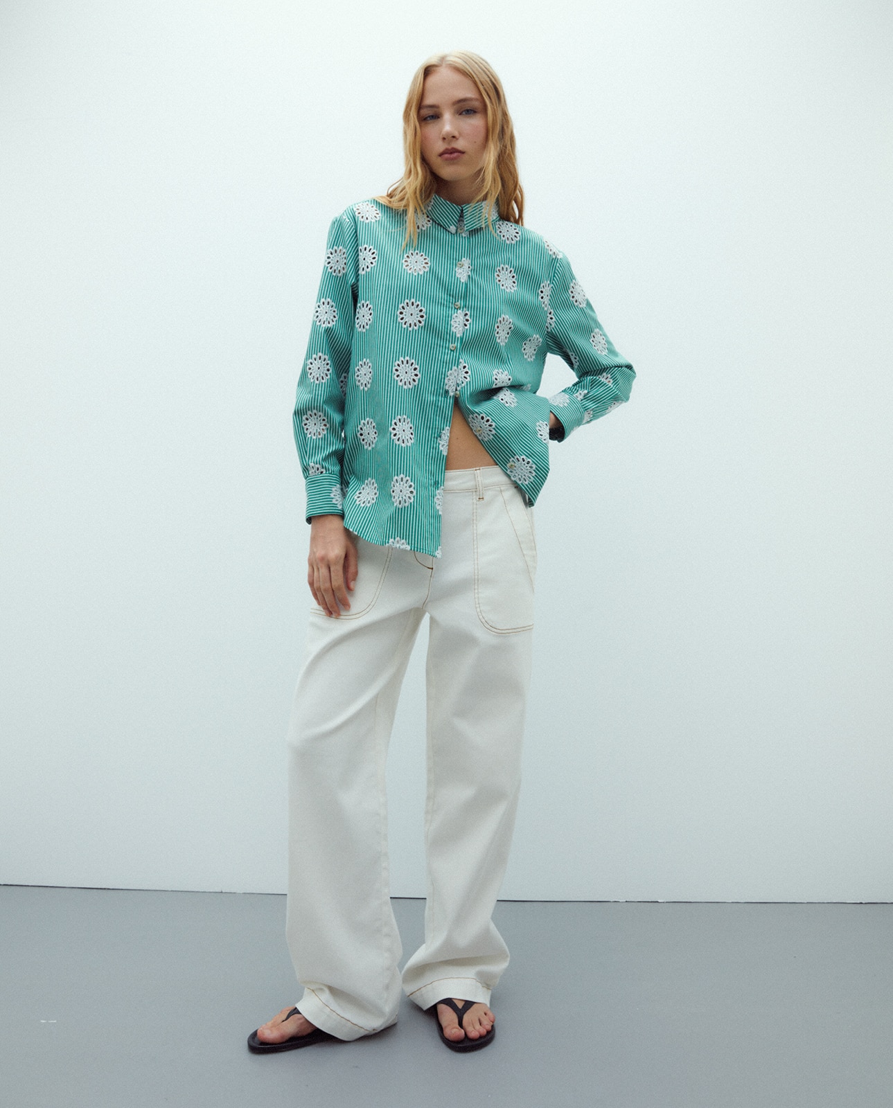 Andam - Camisa de mujer rayas.