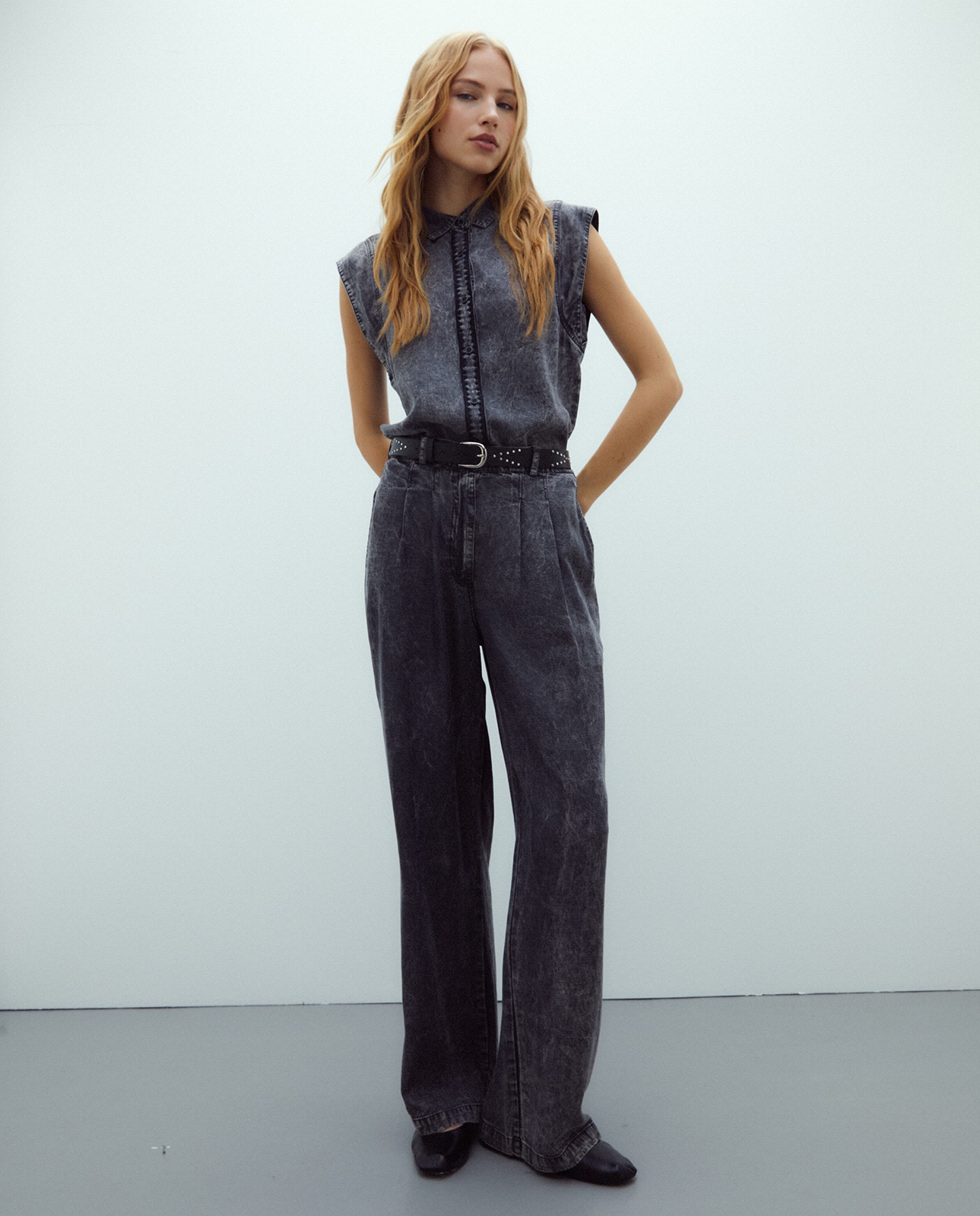 Andam - Camisa de mujer liso.