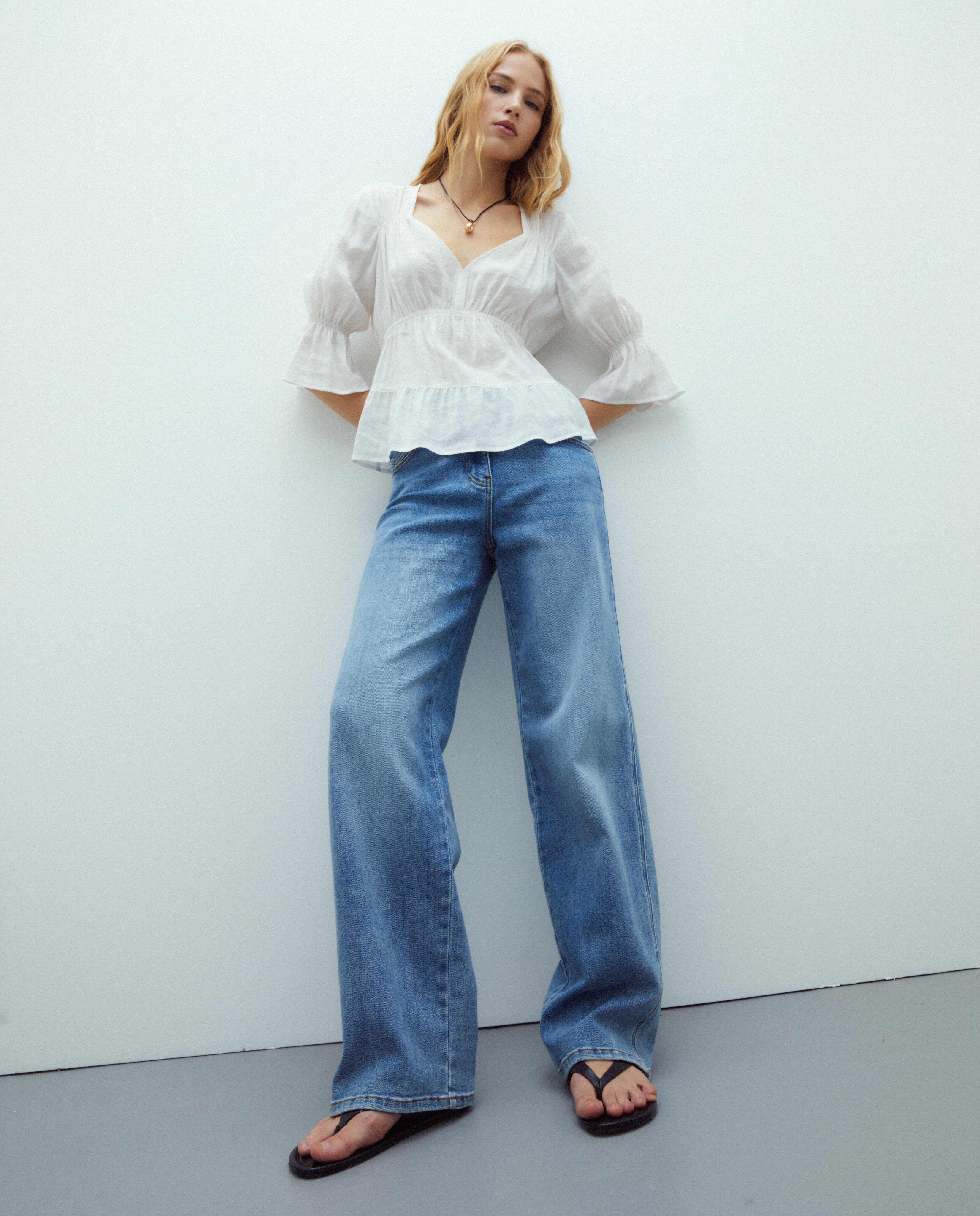 Andam - Blusa de mujer con manga francesa.