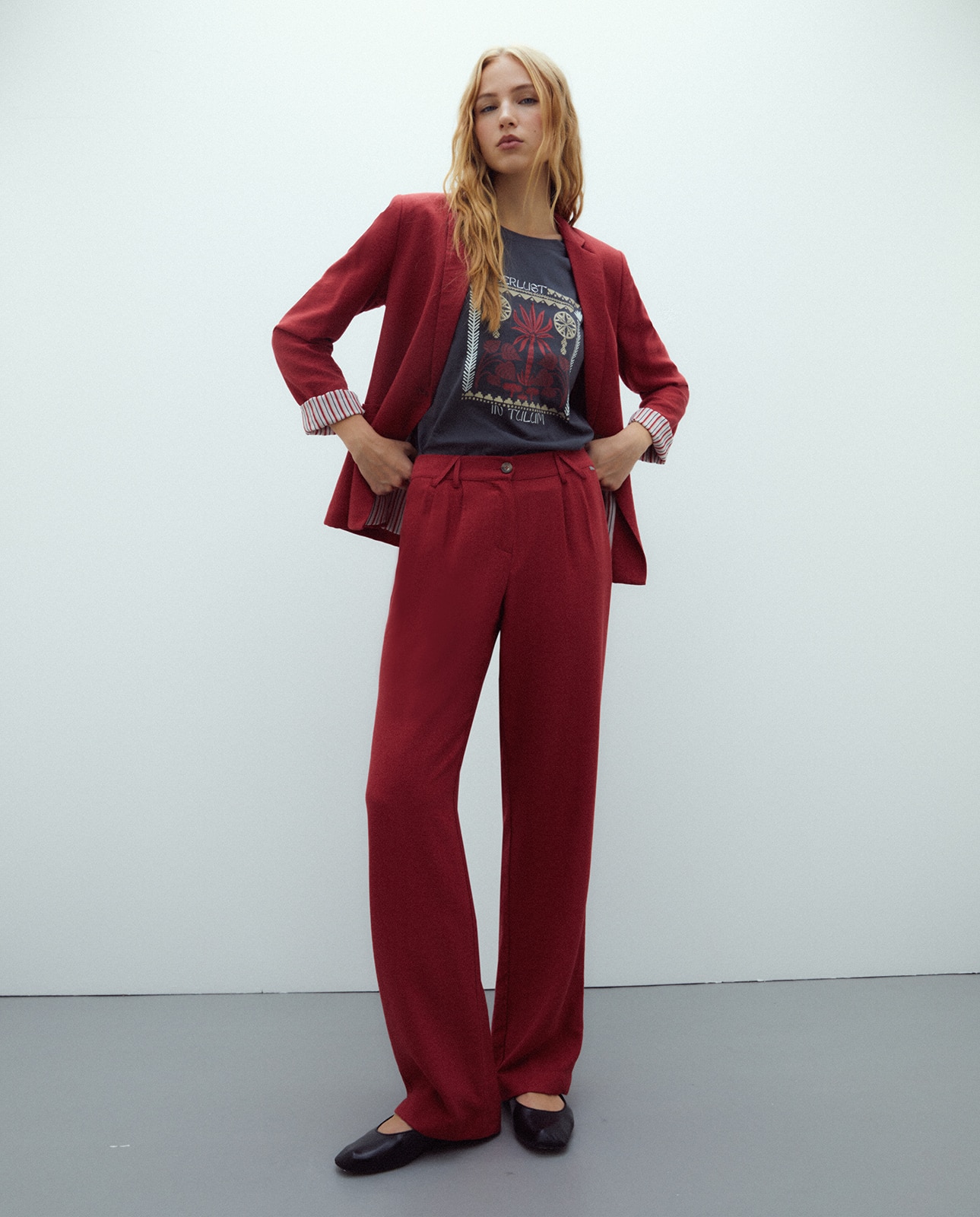 Imagen 0 de Pantalones rectos de mujer largos