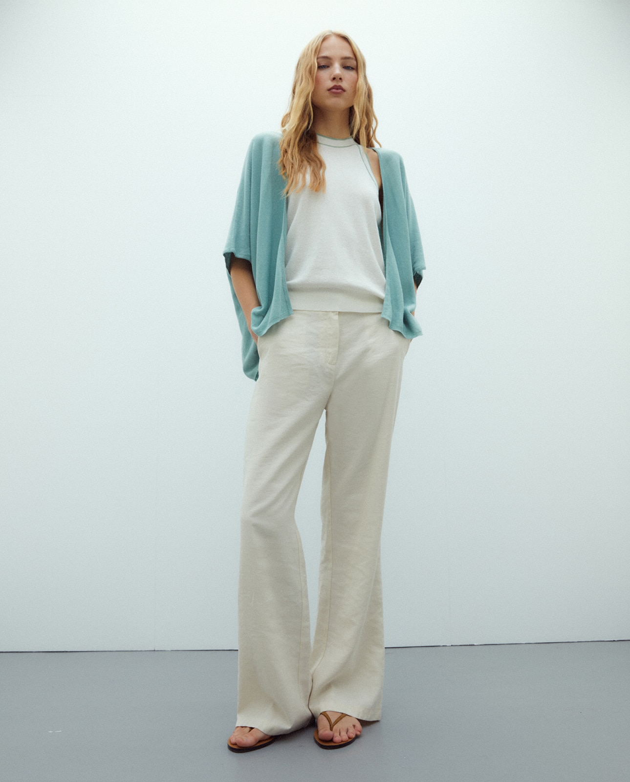 Imagen 0 de Chaqueta de mujer liso Verde Agua