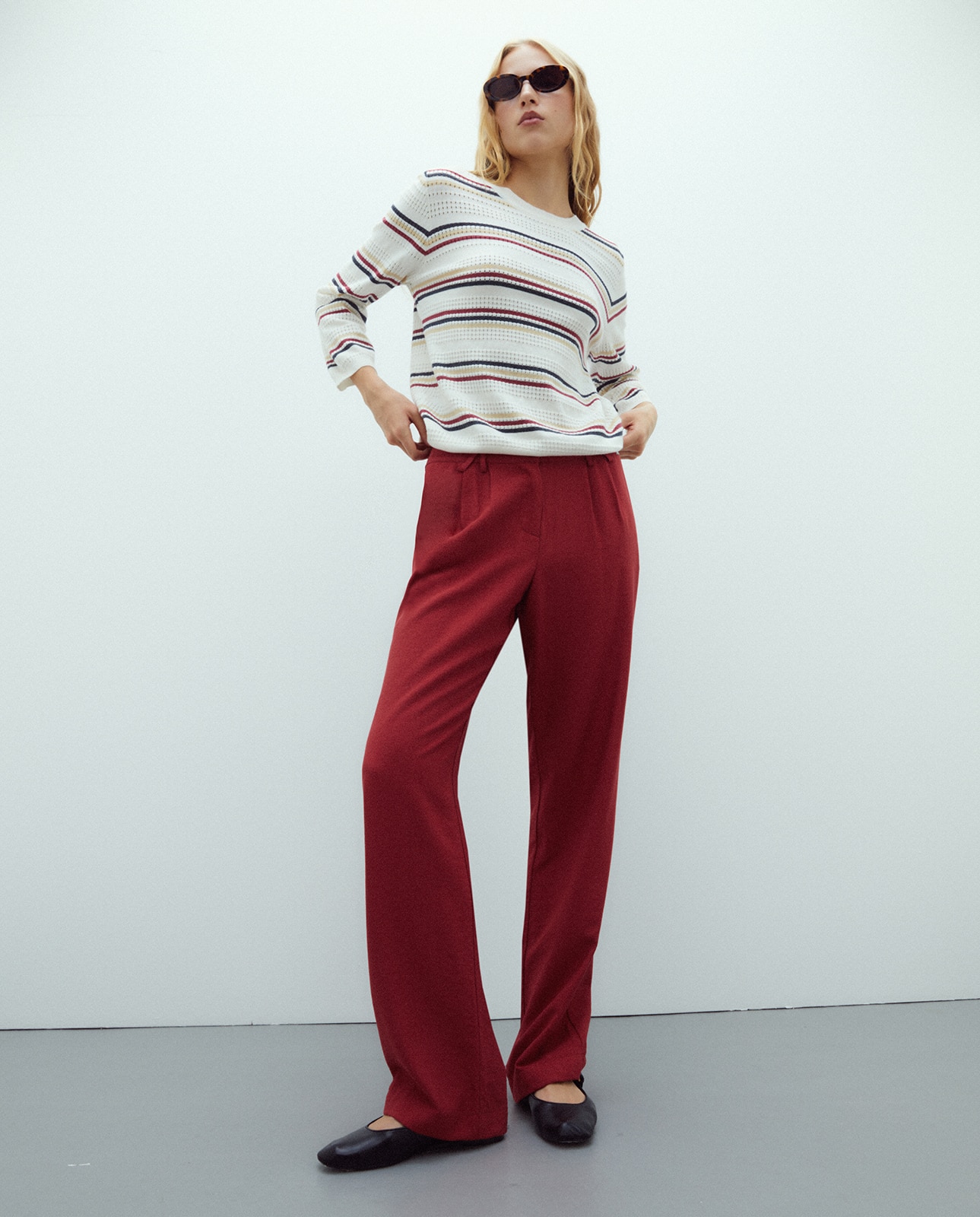 Andam - Jersey de mujer de rayas.