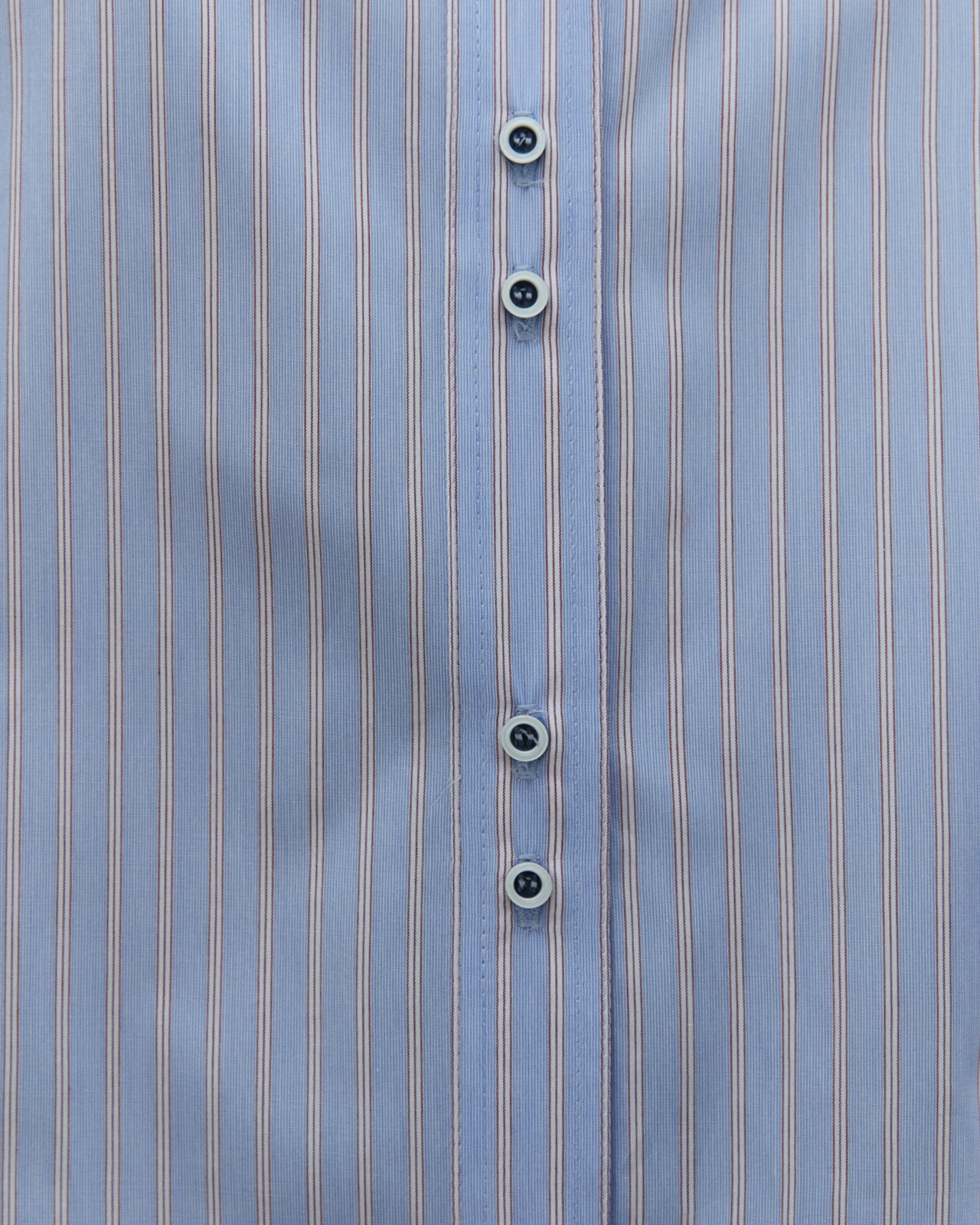 Camisa de mujer estampado rayas manga larga - Andam - Azul Azul-5