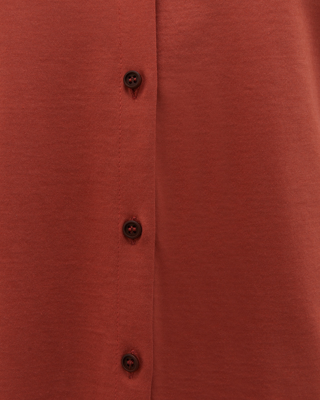Camisa de mujer en punto liso manga larga - Andam - Naranja Naranja-5