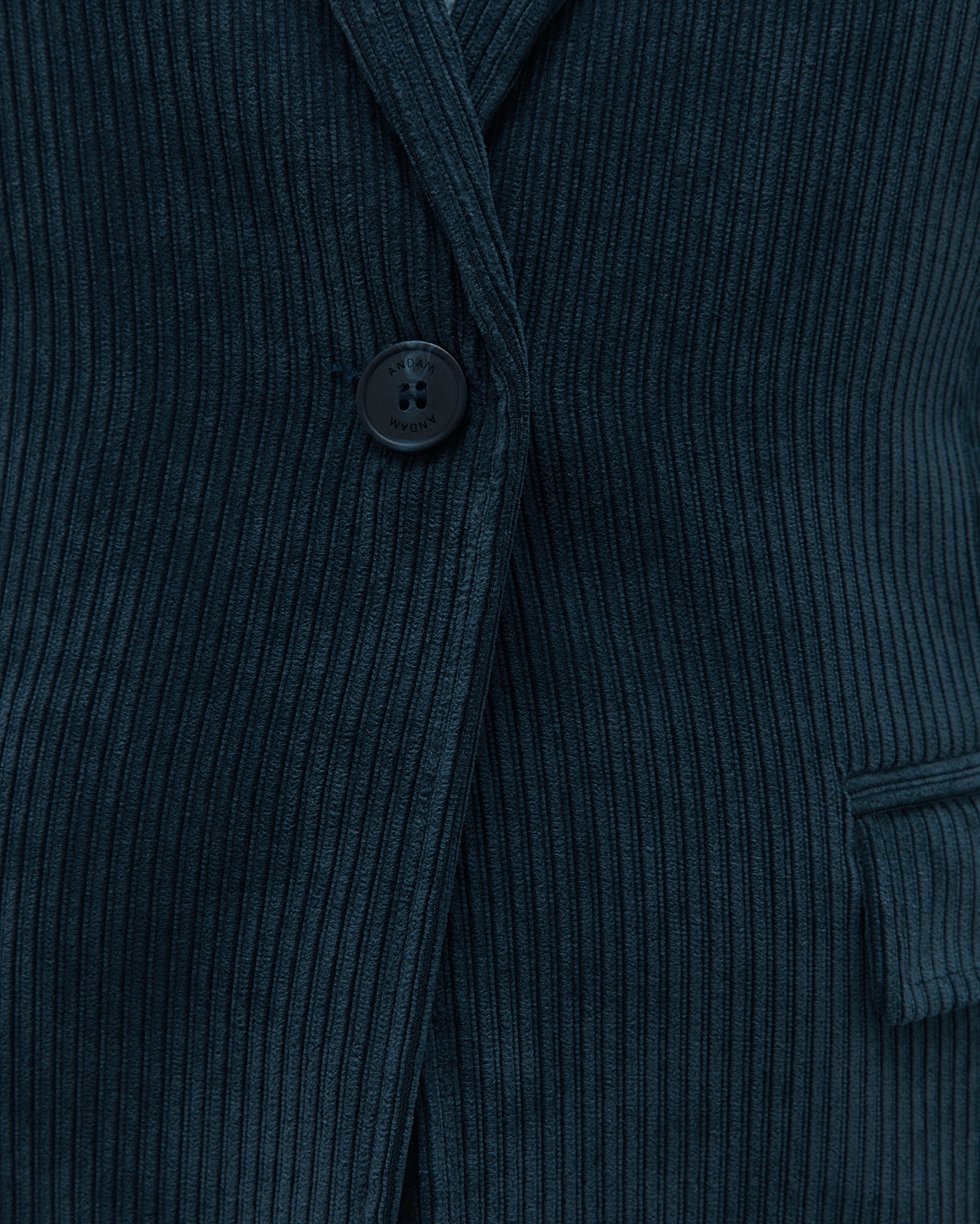 Blazer de mujer de pana forrada - Andam - Azul marino Azul marino-5